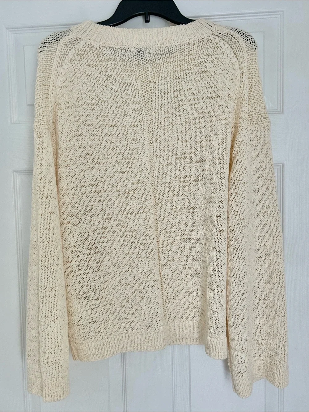 J.Crew Montauk pullover sweater in antique white Cream Coastal Casual Medium M